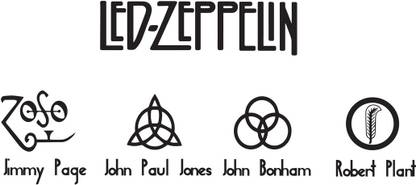 Led Zeppelin Music Band Members Logo Poster Paper Print