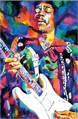 Jimi Hendrix Painting Art Poster Paper Print