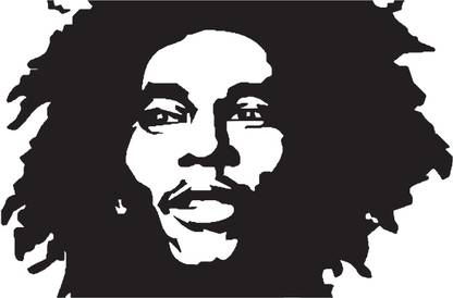 Bob Marley Black & White Art Poster Paper Print