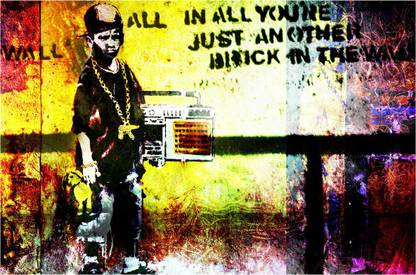 All In All You're Just Another Brick In The Wall Pink Floyd Lyrics Poster Paper Print