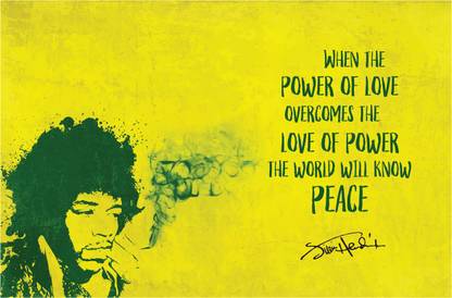 Jimi Hendrix Peace Quote Jimi Hendrix Peace Quote Poster Paper Print - Quotes & Motivation, Animals  Posters In India - Buy Art, Film, Design, Movie, Music, Nature And  Educational Paintings/Wallpapers At Flipkart.com