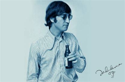 John Lennon The Beatles Vintage Poster Paper Print
