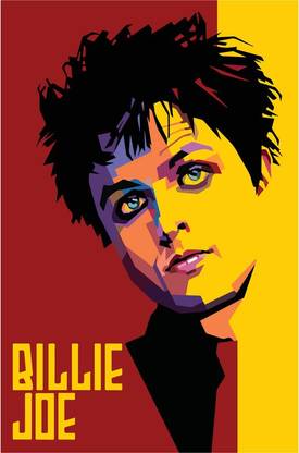 Billie Joe Armstrong Green Day Graphic Illustration Poster Paper Print