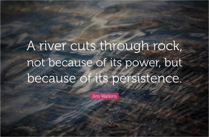 Persistence Motivational Quote Poster Paper Print