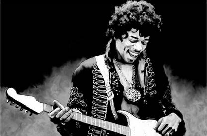 Jimi Hendrix Vintage Poster Paper Print
