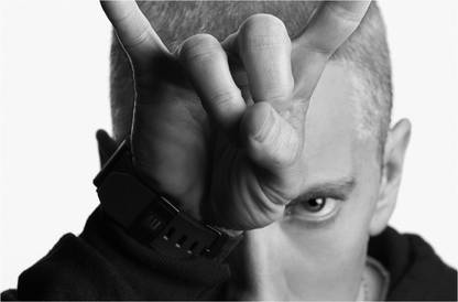 Eminem Horns Horizontal Poster Paper Print