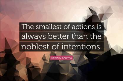 Robin Sharma Actions Motivational Quote Poster Paper Print