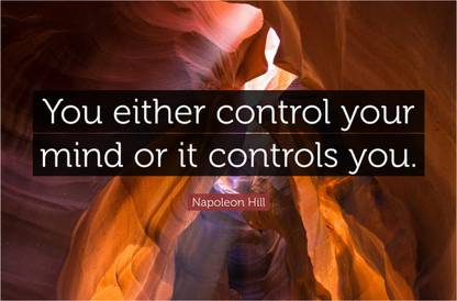 Control Your Mind Motivational Quote Poster Paper Print