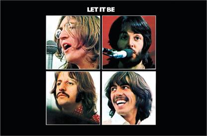 The Beatles 'Let It Be' Collage Poster Paper Print