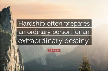 Hardship Quote Poster Paper Print