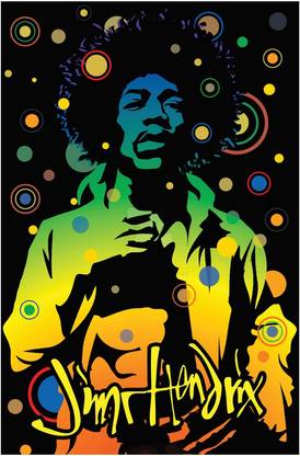 Jimi Hendrix Graphic Poster Paper Print