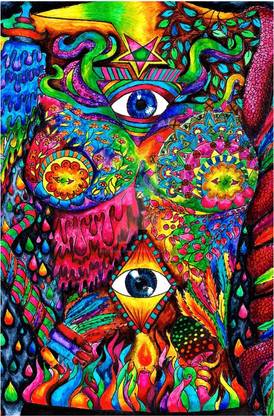 Psychedelic Art Poster Paper Print