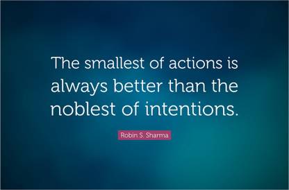 Robin Sharma Actions Motivational Quote Poster Paper Print