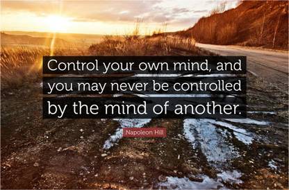 Control Your Mind Motivational Quote Poster Paper Print