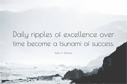 Tsunami Of Success Motivational Quote Poster Paper Print