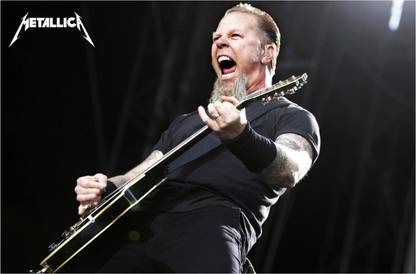 James Hetfield Metallica Concert Poster Paper Print
