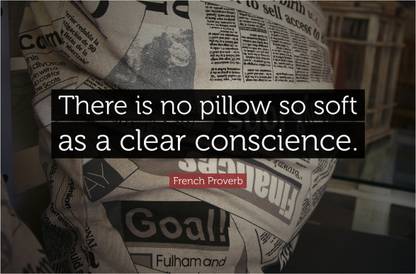 Clear Conscience Quote Poster Paper Print