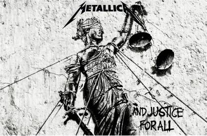 Metallica 'And Justice For All' Album Poster Paper Print
