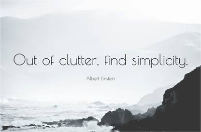 Albert Einstein 'Find Simplicity' Quote Poster Paper Print