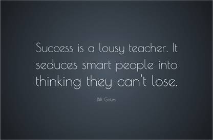 Bill Gates Success Motivational Quote Poster Paper Print