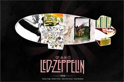 Led Zeppelin Album Covers Poster Paper Print