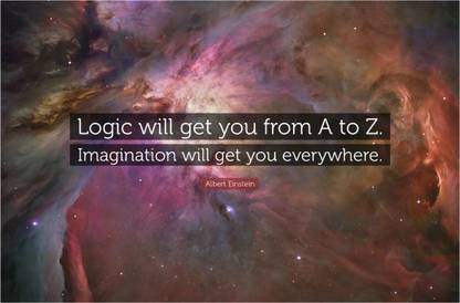 Albert Einstein 'Imagination Will Get You Everywhere' Quote Poster Paper Print