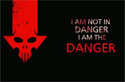 Breaking Bad 'I Am The Danger' Quote Poster Paper Print