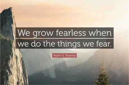 Fearless Motivational Quote Poster Paper Print