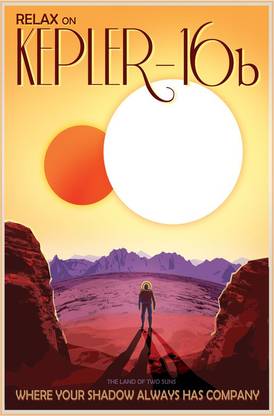 Kepler 16b NASA Space Travel Poster Paper Print