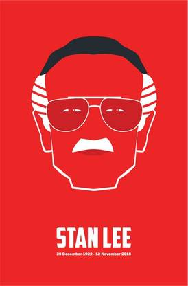 Stan Lee Minimal Art Poster Paper Print