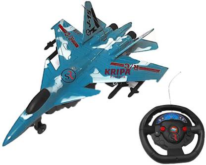 kripa RC Fighter Remote Controlled Plane Battery Operated F1 Jet Floor Running (Not Flying) Radio Control Toy Gift Item