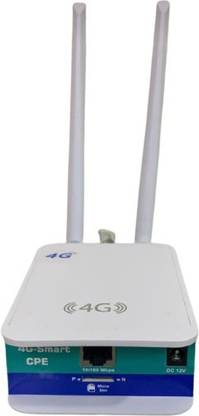 HANUTECH 4G Wifi Router WiFi 4G Dongle Device, Support All sim Cards, Support DVR, NVR, WiFi Camera Mobile Hotspot WAN & LAN Port 5Dbi Dual External Antennas Gateway with Sim Card Slot (Airtel, VI, Jio) 4G Router 2.4 GHz 150 Mbps Wifi Speed Dual Band External Antenna MiFi (Sim Based)