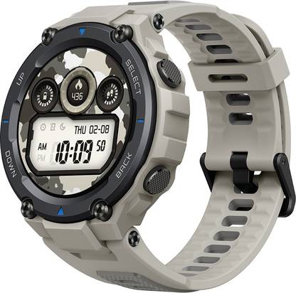 AMAZFIT T rex Pro 1.3HD AMOLED with advanced GPS & 10ATM water resistance Smartwatch