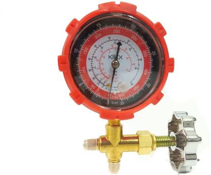 DIGICOP Analog Tire Pressure Gauge KlIkx Air Conditioner Three-Way Single Manifold Gauge Valve
