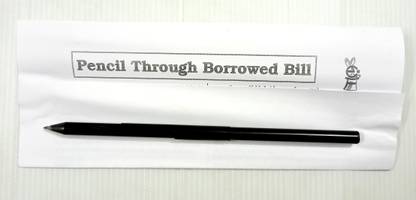 A SARKAR MAGIC WORLD PENCIL THROUGH BORROWED BILL MAGIC / PENCIL THROUGH NOTE MAGIC 1 Magic Tricks