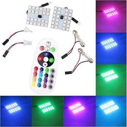 Speedwav PAIR 12 LED RGB REMOTE CONTROL DOME LIGHT CAR READING LIGHT INTERIOR DECORATION LIGHT Model_No.LSWMS136 Interior Light Car LED (12 V, 12 W)