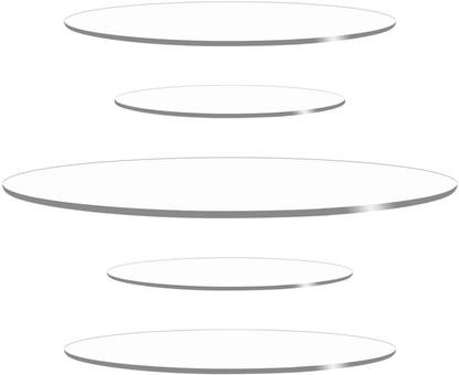 NARAYAN LNT 5 Pcs Acrylic Transparent Round Sheet, Plastic Round Sheet Use to DIY Product Display Base, Thickness 2mm, Diameter 3, 5, 7 inches 18 cm Acrylic Sheet