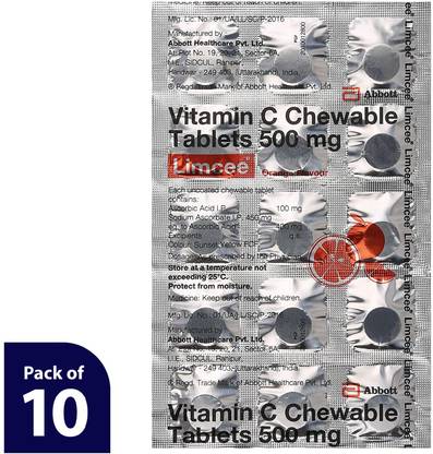 Limcee Vitamin C 500mg Chewable Tablets