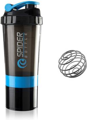 Bazaar Gali 100% Leakproof Spider Shaker with 2 Extra Compartments , BPA Free & 500 ml Plastic Shaker