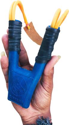 Human Birds International Human Birds Sling Shot, Gulail Elastic Sling Shot, Strong Sling Shot with Tube Rubber for Full Stretch and Perfect Aim. Fiber Handle for Strong Grip with Leather Holder (Size 30 x 7 cm). Wrist Sling
