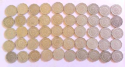 MANMAI COINS 50 COINS LOT - 10 Paise (International Year of the Child) 1979 Circulating commemorative coin : International Year of the Child Aluminium 2.29G 26 mm - CIRCULATED CONDITION - INDIA Medieval Coin Collection