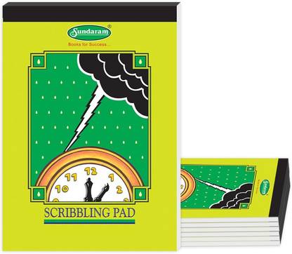 SUNDARAM Scribbling Pad 1/8 - 80 Sheets 14 x 21.5 cm Regular Note Pad Single line 160 Pages
