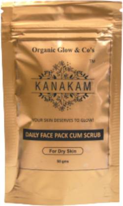 Kanakam Dry Skin Face Pack cum Scrub for hydrating and glowing skin