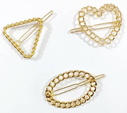 Myra Collection 3 Pack Flower Pearl Metal Gold Hair Styling Hair Accessories for Women Hair Pin