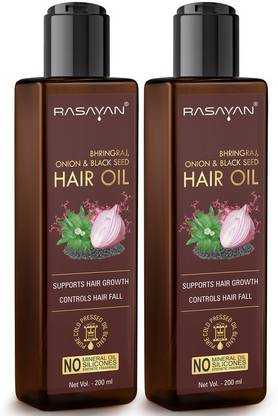 Rasayan Bhringraj,Onion & Black Seed Hair Oil Supports Hair Growth Controls Hair Fall Hair Oil