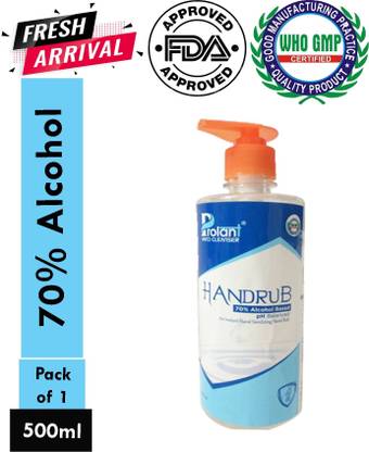Prolant Premium Quality Gel 500ml 70% Alcohol Based Handrub pH Balanced Sanitizer Hand Rub Bottle Hand Sanitizer Pump Dispenser