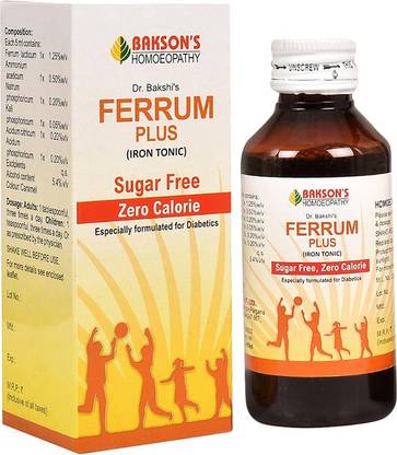 Bakson's Homoeopathy Ferrum Plus (Sugar Free) Syrup