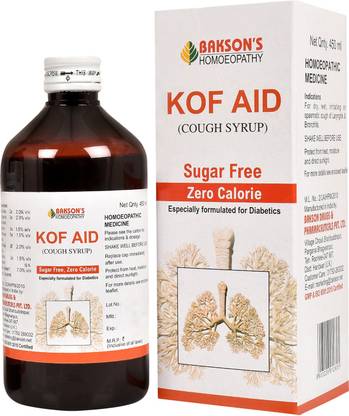 Bakson's Homoeopathy Kof Aid (Sugar Free) Syrup