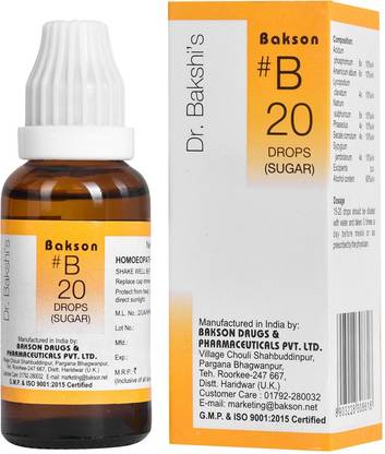 Bakson's Homoeopathy # B-20 (Sugar Drops) Drops