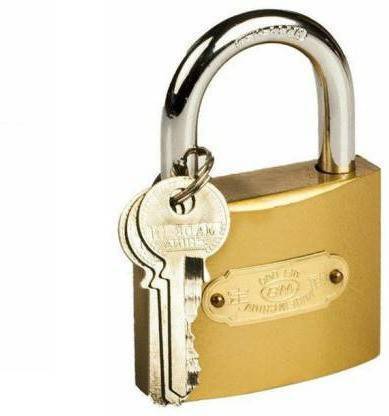 impression 63 mm Lock (TALA) With 3 Keys U Lock (Glod) Lock